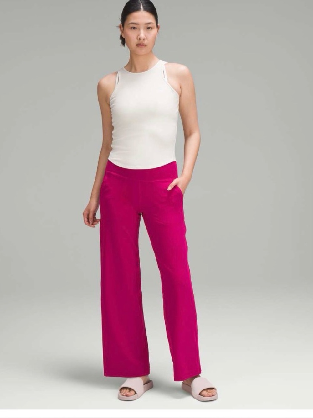 Lululemon Align High-Rise Wide-Leg Pant Size 6 Nulu Wild Berry W5ERUS